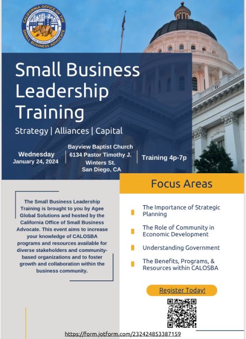 CalOSBA Small Business Leadership Training