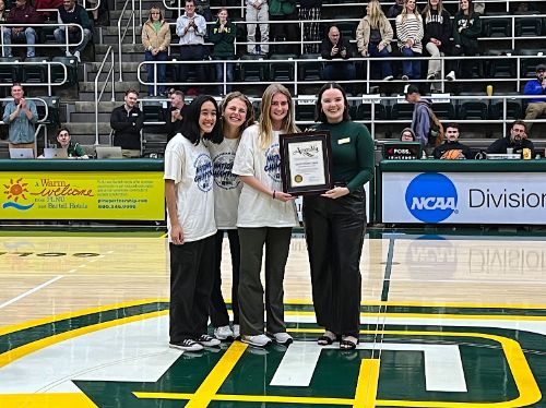 Point Loma Nazarene University Women's Soccer Team Certificate Presentation