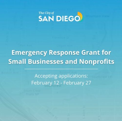 City of San Diego Emergency Response Grants for Small Business and Nonprofits