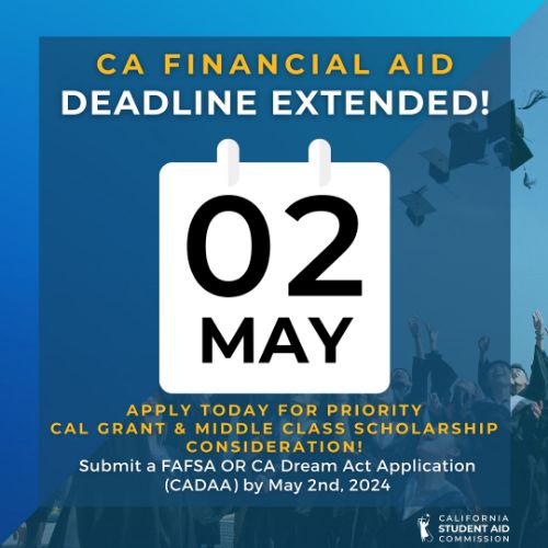 California Student Financial Aid Deadline Extended