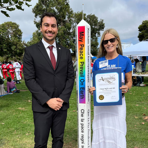 ad77 Rededication of the UC Peace Pole