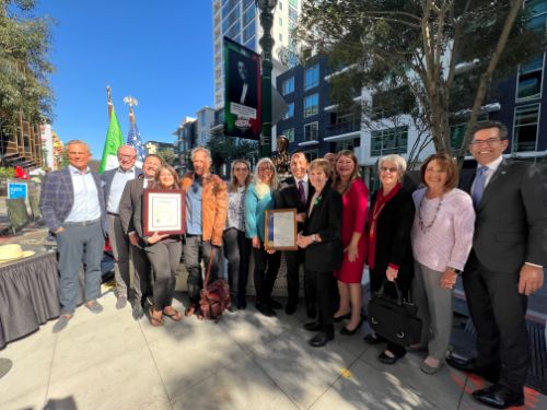 Piazza Costanza Ribbon Cutting Ceremony