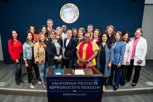 ad77 Governor Newsom and Legislative Women's Caucus Press Conference