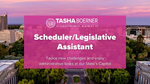 ad77 Assembly District 77: Scheduler/Legislative Assistant