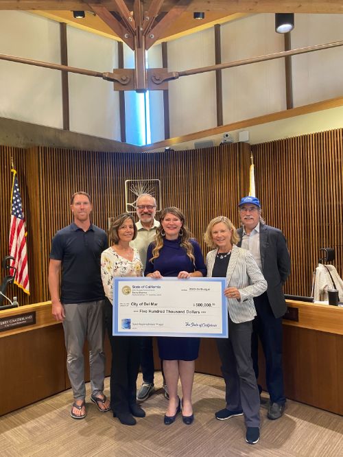 Check Presentation to the City of Del Mar