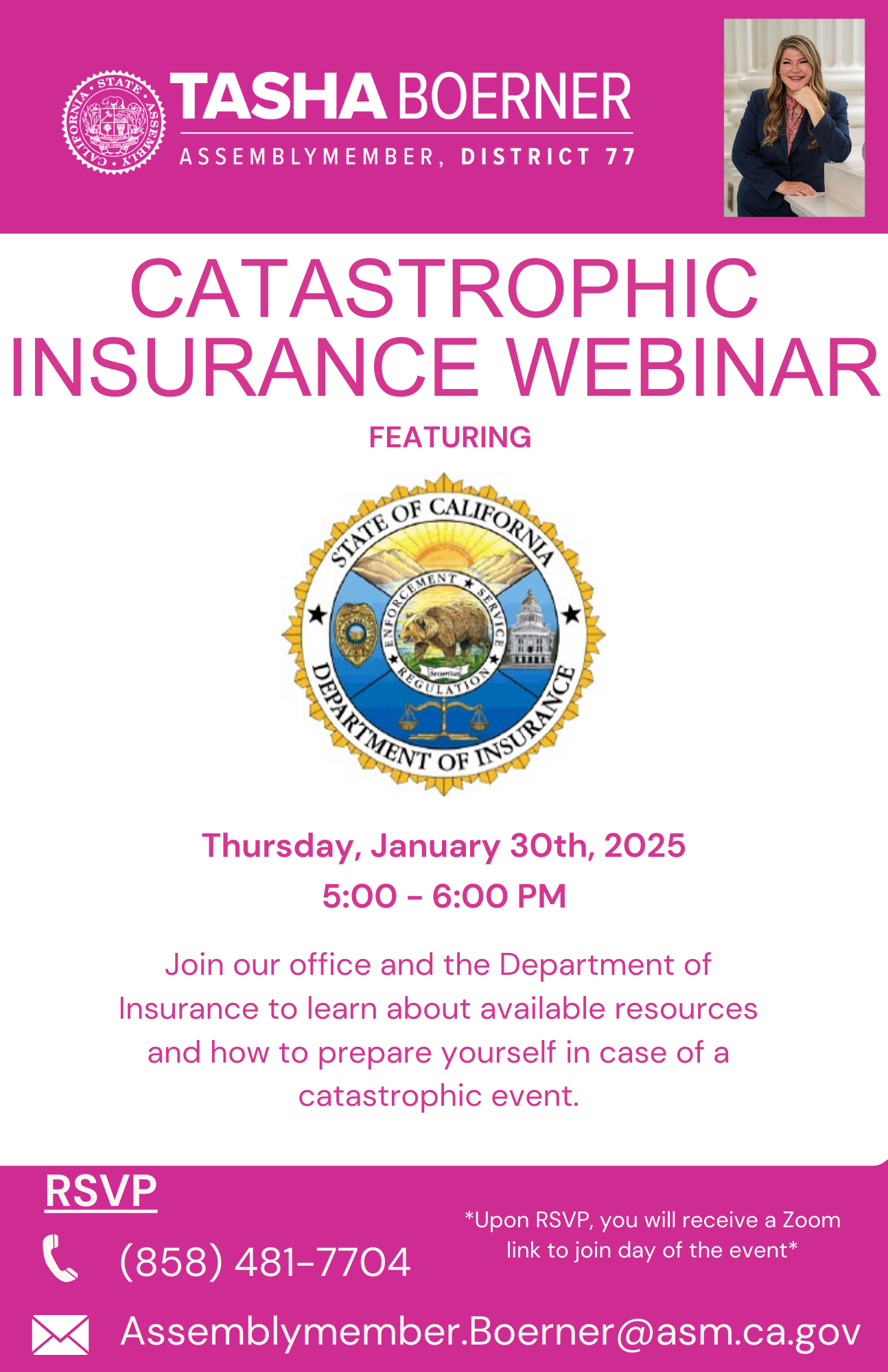 AD77 Catastrophic Insurance Webinar Graphic