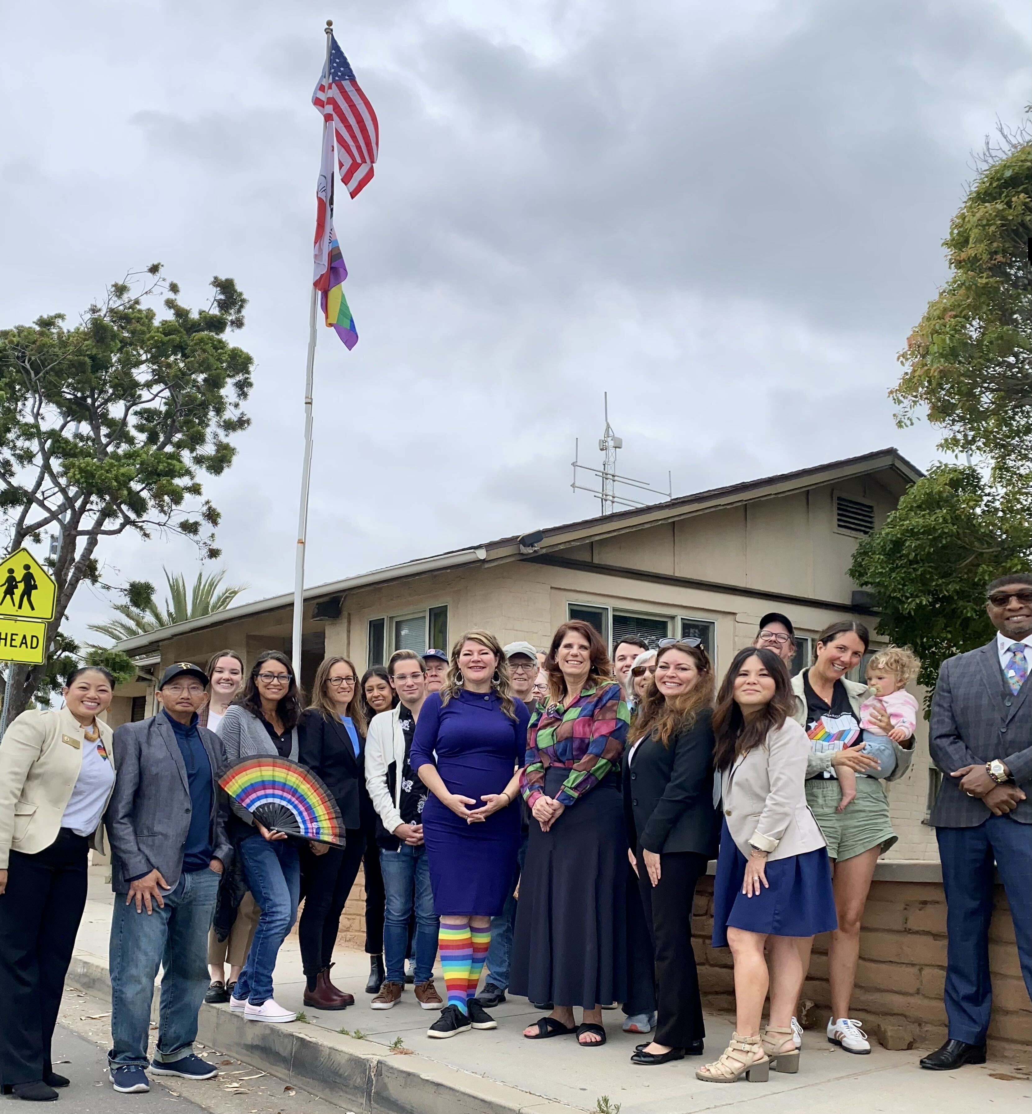 Raising the Pride Flag in Carlsbad