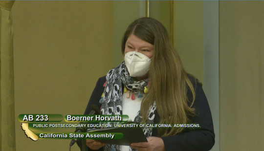 Boerner Horvath’s Bill to Restore Fairness to UC Admissions Passes the Assembly Higher Education Committee