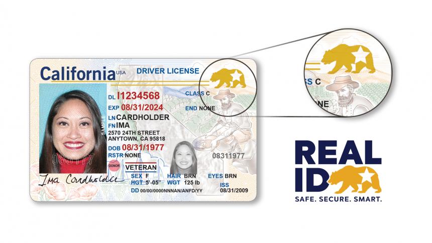 REAL ID drivers license image