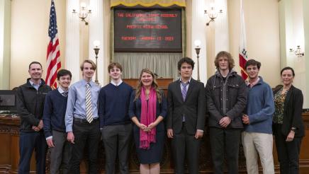 Pacific Ridge High School Visit to the Assembly Floor